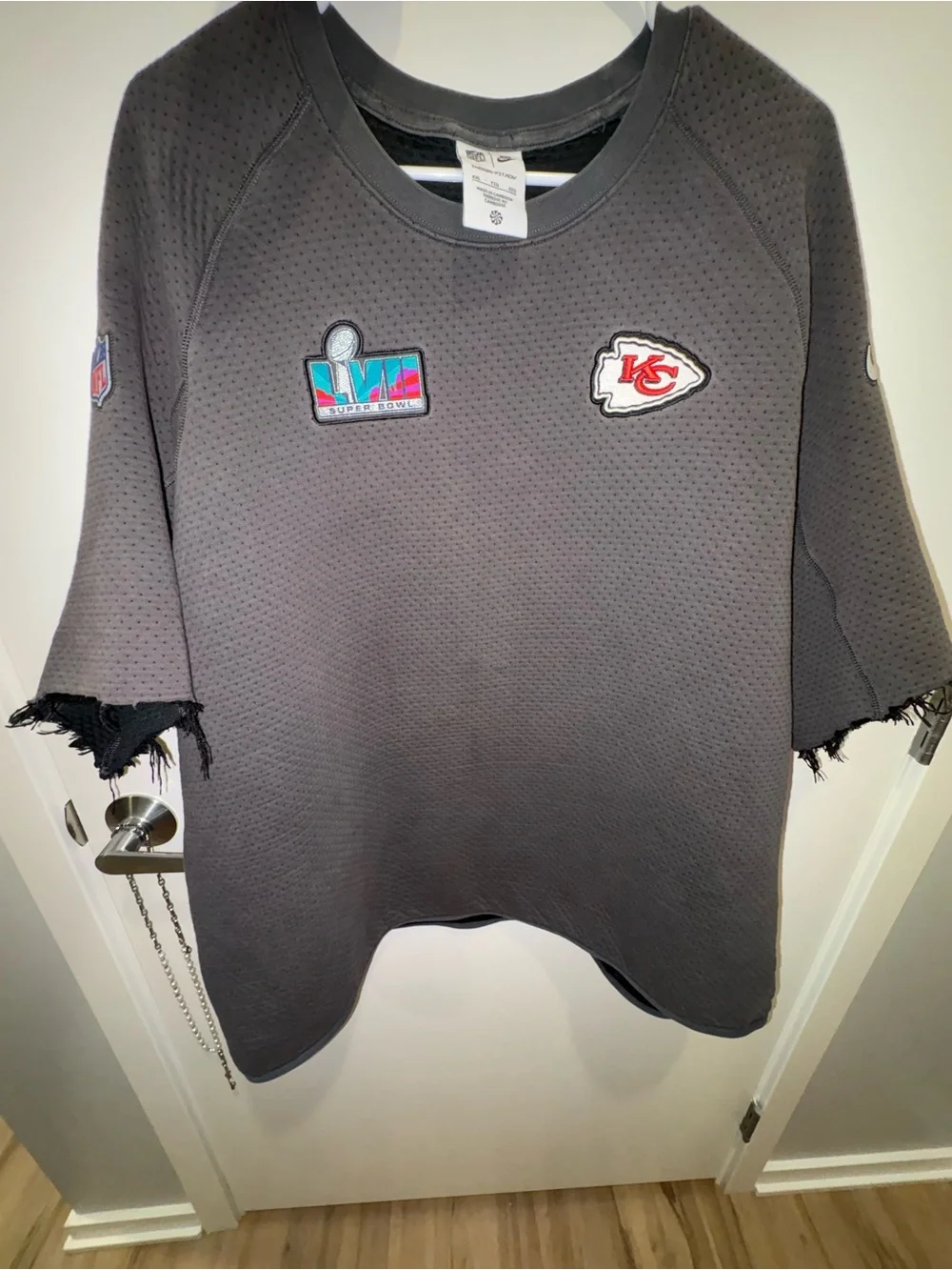 Nike Gray Kansas City Chiefs Super Bowl Patch Pullover